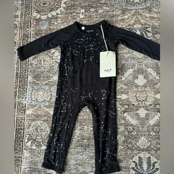 Kyte NWT Bamboo Pajamas Sleeper Longall in Midnight Constellation Black - Picture 8 of 8
